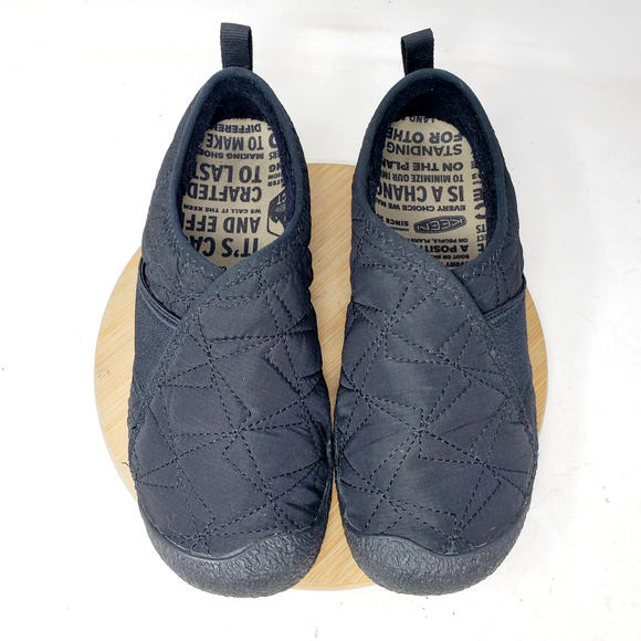 KEEN Howser Shoes Womens 9 Black Quilted Wrap Sneaker Comfort Slip On Mocassin - Picture 4 of 13